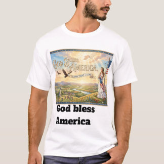神よアメリカに祝福を Tシャツ