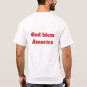 神よアメリカに祝福を Tシャツ (裏面)