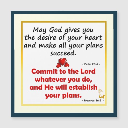 神よ与えにハートカードの願い (正面)