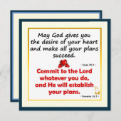 神よ与えにハートカードの願い 案内状 (正面/裏面)