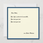 神よ与えにハートカードの願い 案内状 (裏面)