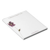 神よ与えり強く紫の花パーソナライズされた ノートパッド (アングル)