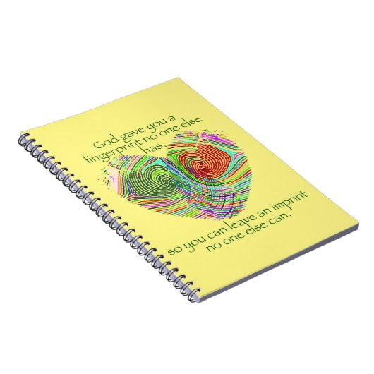 神よ与えり指紋のノート ノートブック (右側)