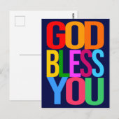 神よ前向きカラフル ポストカード (正面/裏面)