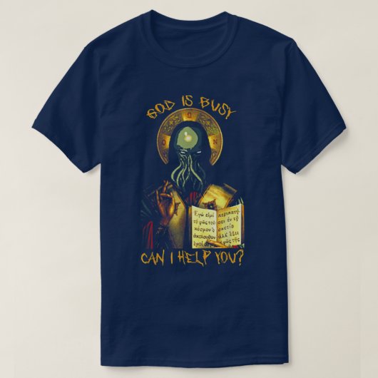 神よ忙しりよ救済う Tシャツ (デザイン正面)