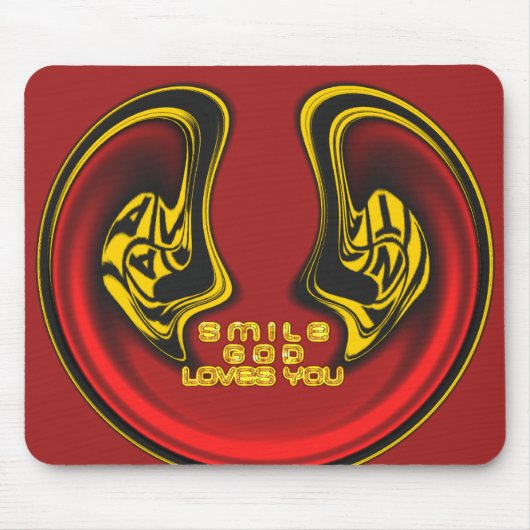 神よ感動的カスタマイズり マウスパッド (正面)