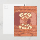 神よ感動的文字デザイン。 ポストカード (正面/裏面)