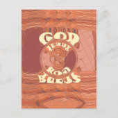 神よ感動的文字デザイン。 ポストカード (正面)