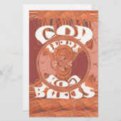 神よ感動的文字デザイン。 便箋 (正面/裏面)