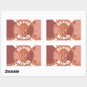 神よ感動的文字デザイン。 長方形シール (シート)