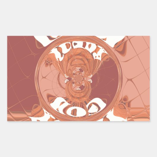 神よ感動的文字デザイン。 長方形シール (正面)