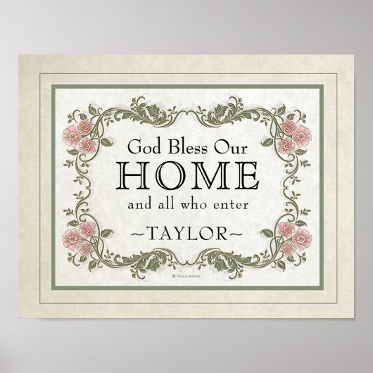 神よ我が家を祝福パーソナライズされた: ポスター (正面)