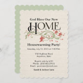 神よ我が家を祝福パーソナライズされた: 招待状 (正面/裏面)