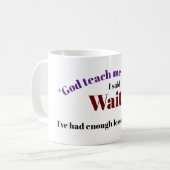 神よ教えり辛抱強いコーヒーマグ コーヒーマグカップ (正面左)