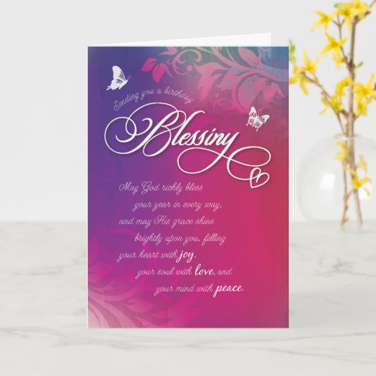 神よ賛美く カード (黄色い花)