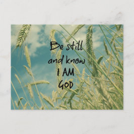 神よ静まれ、わたしは神である聖書の言葉 ポストカード
