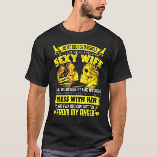 神よ頼り奇跡のために彼は私に私の自由気を送った Tシャツ (正面)