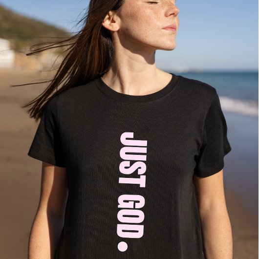 神よ。-ピンク Tシャツ