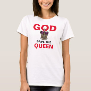 神よ、女王陛下を救いたまえ - エリザベス2世女王 Tシャツ