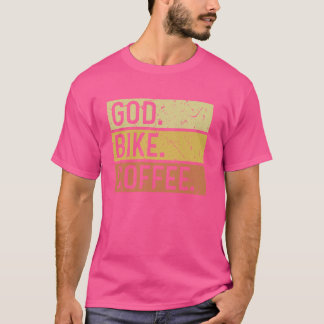 神よ。自転車。コーヒー. Tシャツ