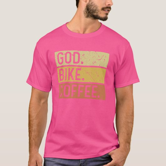 神よ。自転車。コーヒー. Tシャツ (正面)