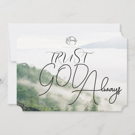 「神をいつも信じなさい 招待状 (正面)