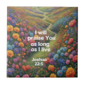 神をたたえる タイル (正面)