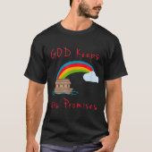 神をマーク保Noahs Ark Godは可愛い宗教を約束 Tシャツ (正面)