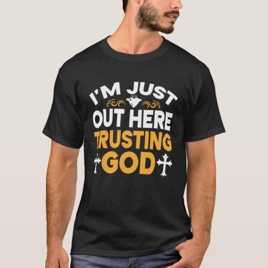 神を信じて外にいる1 Tシャツ (正面)