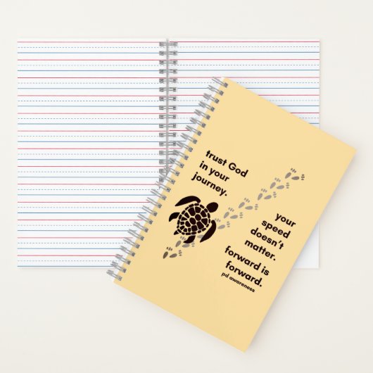 神を信じて旅 – Turtle Spiral Notebook ノートブック (内側)