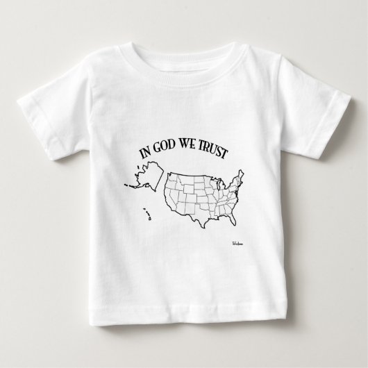 神を信じて 米国概要 ベビーTシャツ (正面)