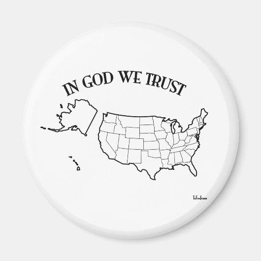 神を信じて 米国概要 マグネット (正面)