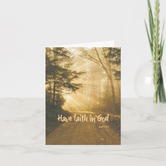神を信じなさい。あなた祈のためにクリスチャン カード (正面)