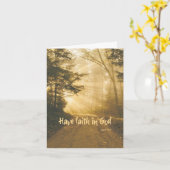 神を信じなさい。あなた祈のためにクリスチャン カード (黄色い花)