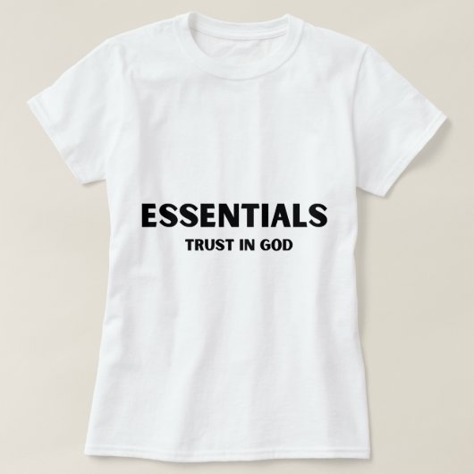 神を信じるエッセンシャルズ Tシャツ (デザイン正面)