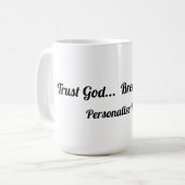 神を信じるマグカップ コーヒーマグカップ (正面左)