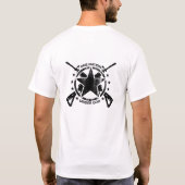 神を信じる アメリカ国旗Tシャツ Tシャツ (裏面)