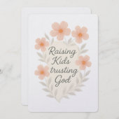 神を信頼する子供を育てる水のカラーアート シーズンカード (正面/裏面)