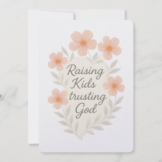 神を信頼する子供を育てる水のカラーアート シーズンカード (正面)