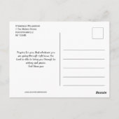 神を信頼する | クリスチャン勇気付けられる ポストカード (裏面)