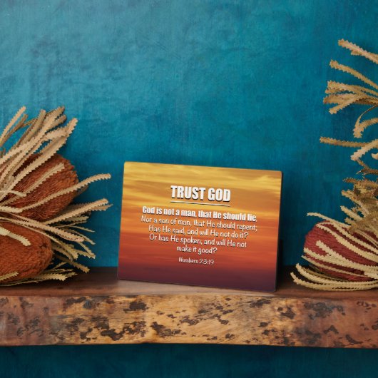 神を信頼する フォトプラーク (側面)