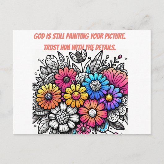 神を信頼せよ、信仰 ポストカード (正面)