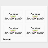 神を導きなさい 長方形シール (シート)