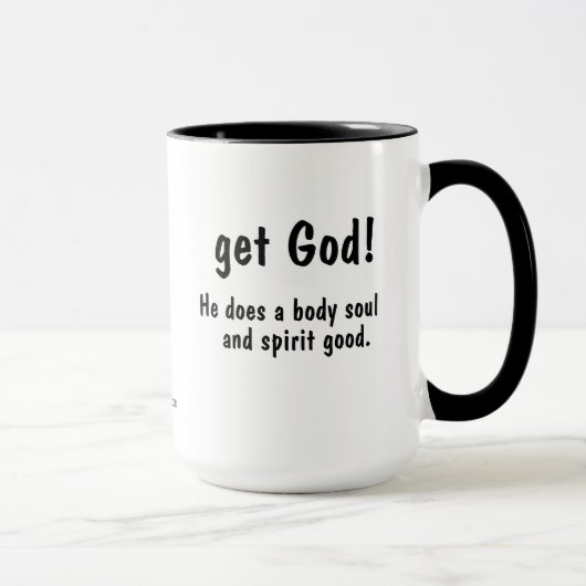 神を得！彼は良い体を行う。 gotGod316.com マグカップ (右)