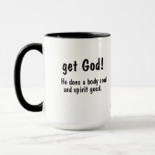 神を得！彼は良い体を行う。 gotGod316.com マグカップ (左)