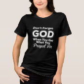 神を忘れないで トライブレンドTシャツ (正面)