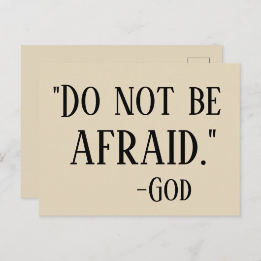 神を恐れるな 神からのメッセージ ポストカード (正面/裏面)