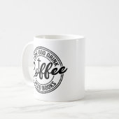 神を愛しコーヒーを飲み本を読む コーヒーマグカップ (正面左)