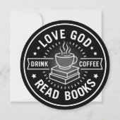神を愛し コーヒーを飲み 本を読む 恋人たち ヴィンテージ 招待状 (裏面)