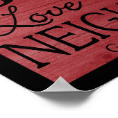 神を愛し、隣人を愛せよガラテヤ5:14 ポスター (角)